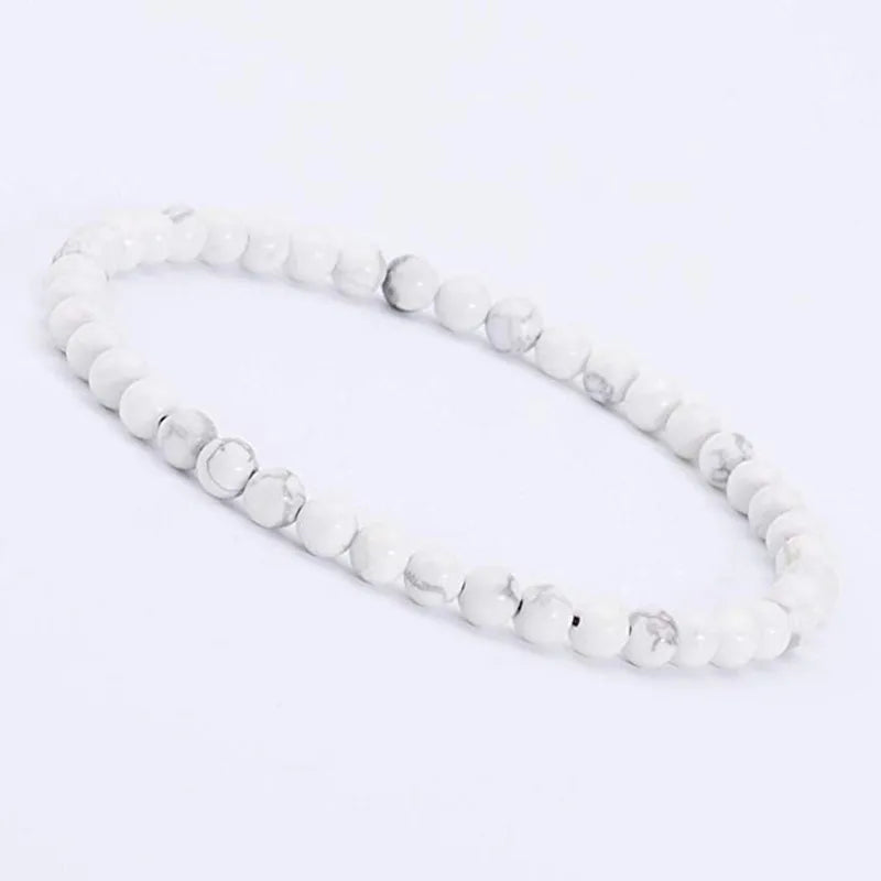 1 Piece Simple Style Round Natural Stone Beaded Bracelets