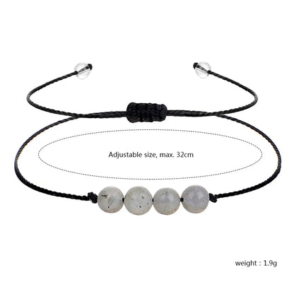 1 Piece Simple Style Round Stone Rope Beaded Handmade Unisex Bracelets