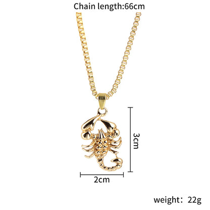 1 Piece Simple Style Scorpion Alloy Plating Men'S Pendant Necklace