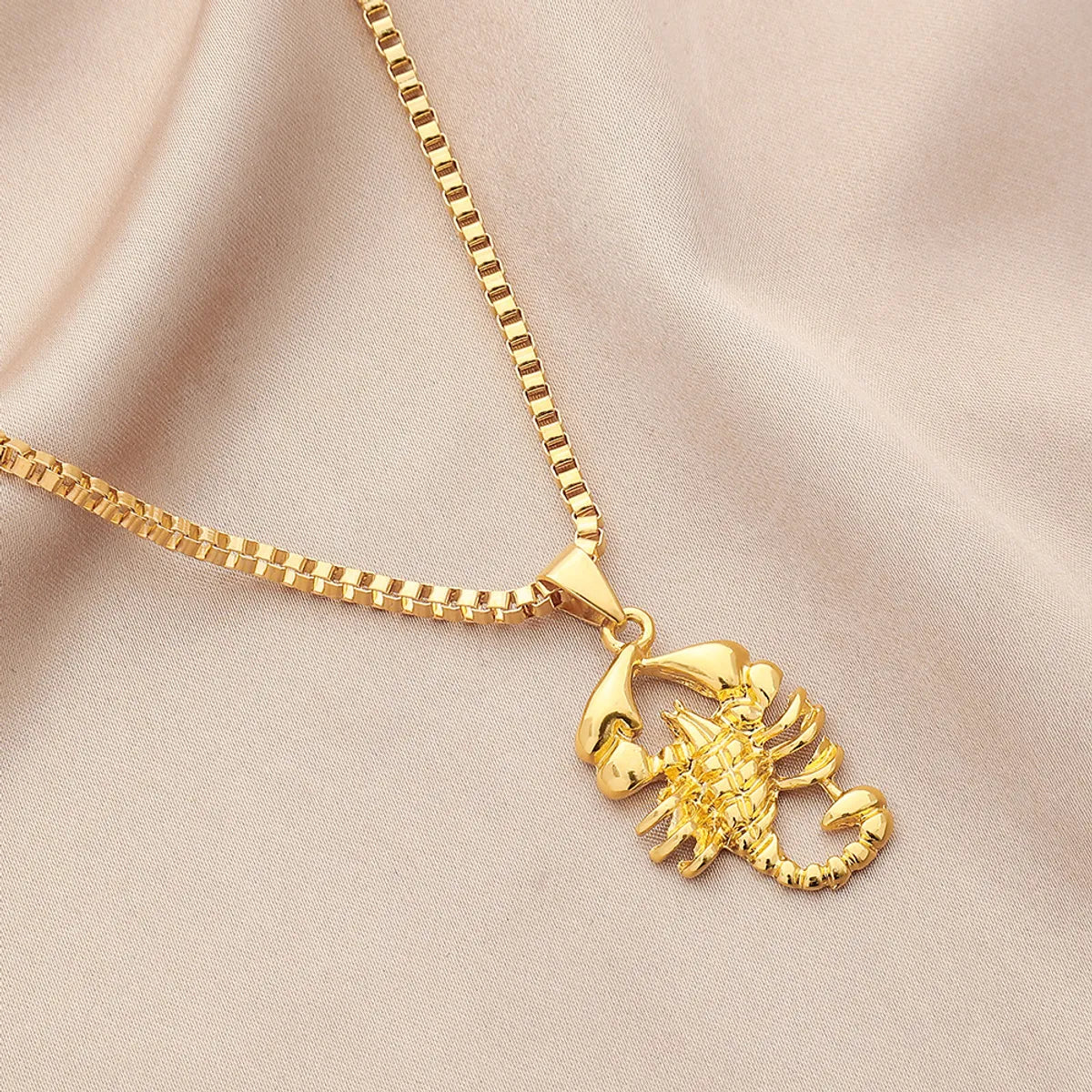 1 Piece Simple Style Scorpion Alloy Plating Men'S Pendant Necklace