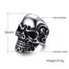 Simple Style Skull Eagle Titanium Steel Polishing Plating Inlay Zircon Men'S Rings