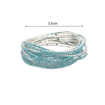 1 Piece Simple Style Solid Color Alloy Inlay Artificial Gemstones Women's Bracelets