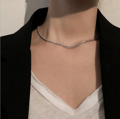 1 Piece Simple Style Solid Color Alloy Plating Women's Choker