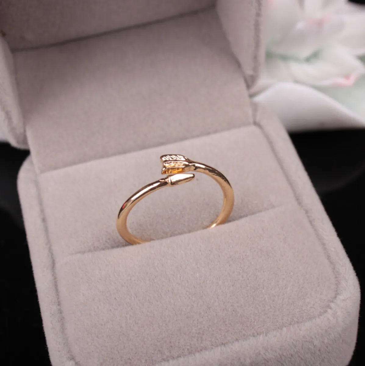 1 Piece Simple Style Solid Color Alloy Plating Women's Rings