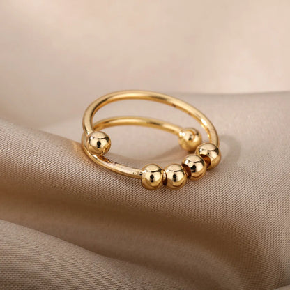 1 Piece Simple Style Solid Color Brass Open Ring