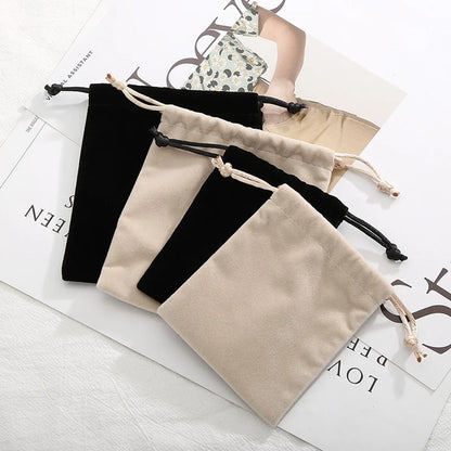 Simple Style Solid Color Cloth Jewelry Packaging Bags