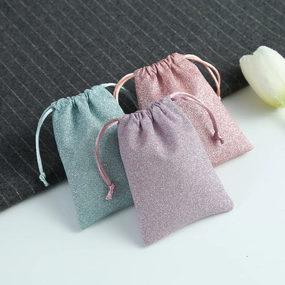 Simple Style Solid Color Cloth Jewelry Packaging Bags