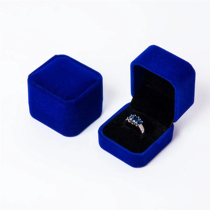 Simple Style Solid Color Flannel Jewelry Boxes