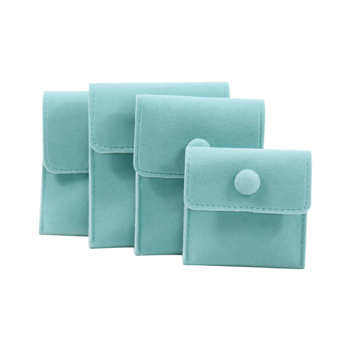 Simple Style Solid Color Flannel Jewelry Packaging Bags