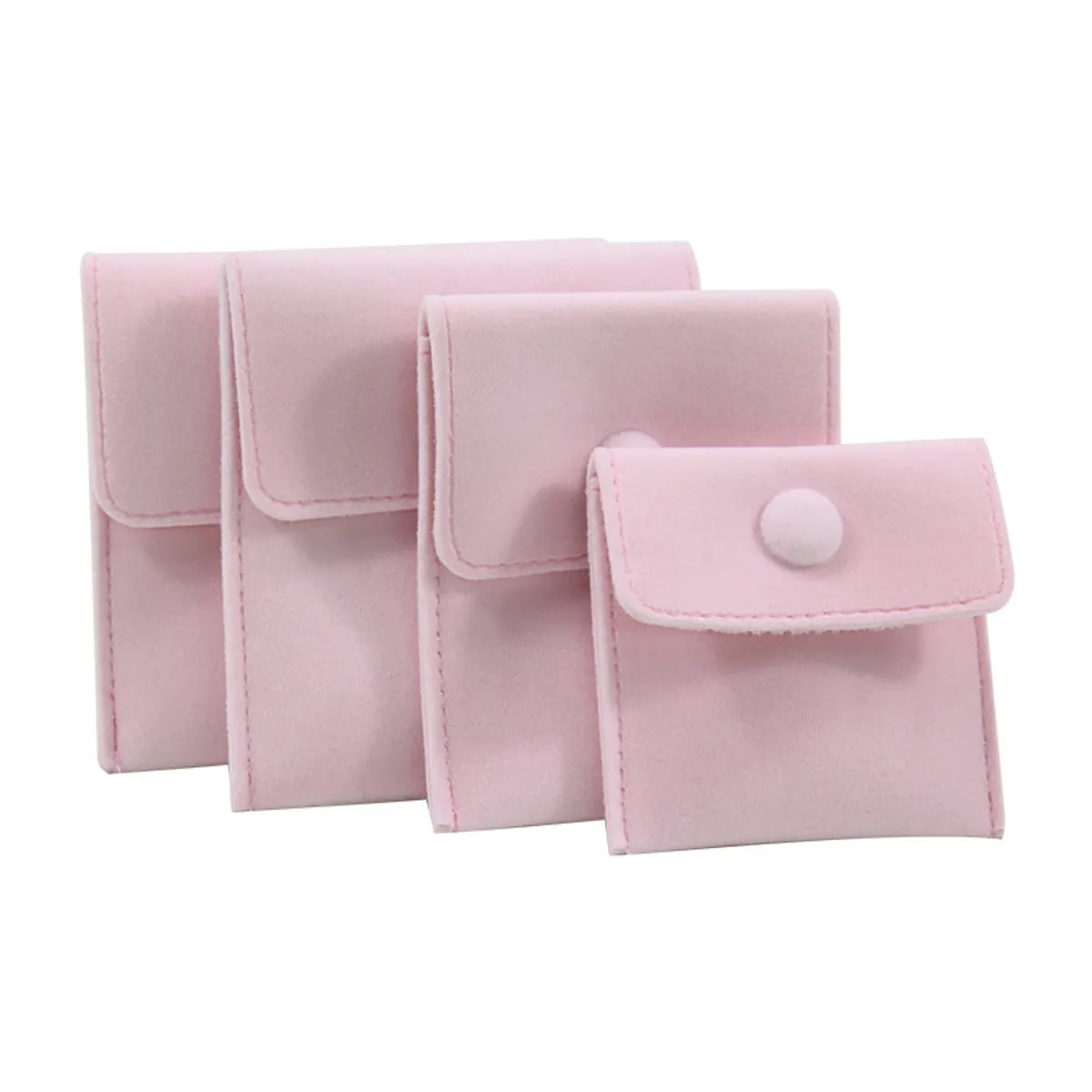 Simple Style Solid Color Flannel Jewelry Packaging Bags