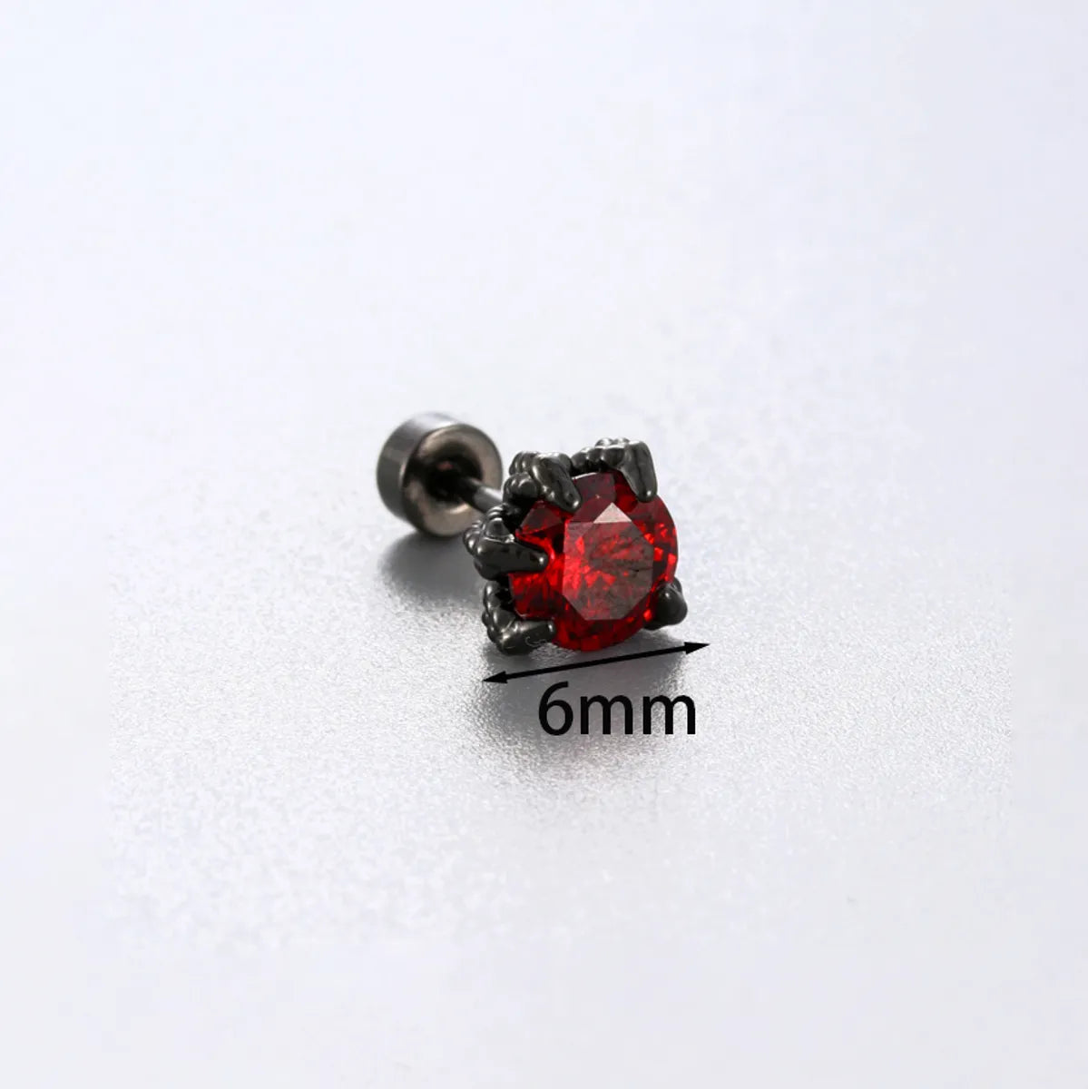 1 Piece Simple Style Solid Color Inlay 316 Stainless Steel  Copper Zircon Ear Studs