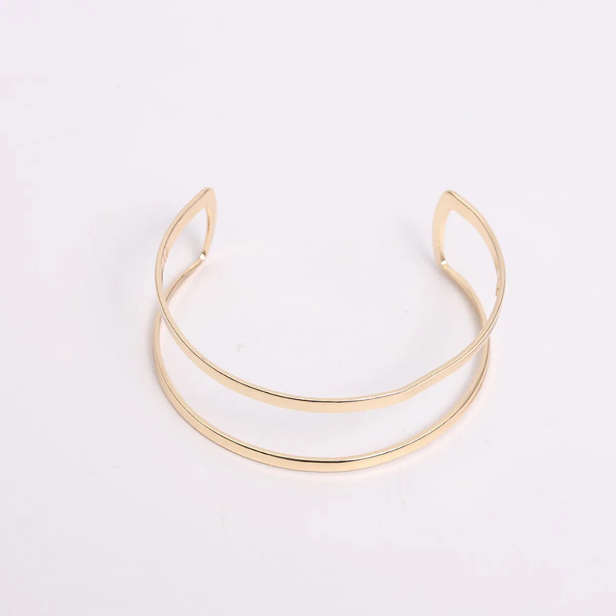 1 Piece Simple Style Solid Color Metal Hollow Out Women's Bangle