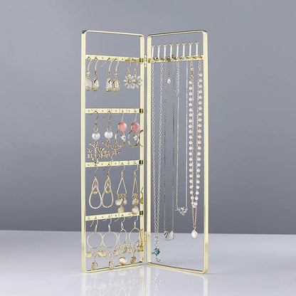 Simple Style Solid Color Metal Jewelry Display Jewelry Rack