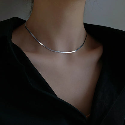 1 Piece Simple Style Solid Color Metal Plating Necklace