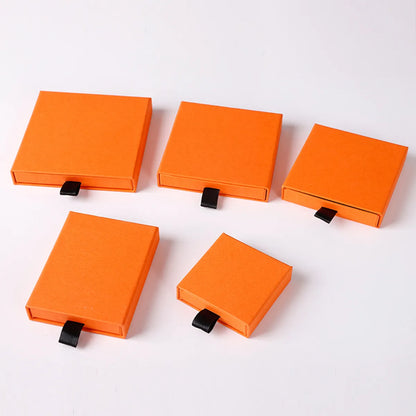 Simple Style Solid Color Paper Jewelry Boxes