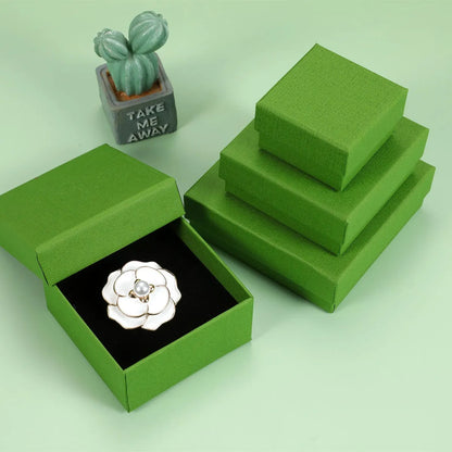 1 Piece Simple Style Solid Color Paper Jewelry Boxes