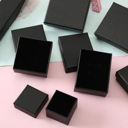 Simple Style Solid Color Paper Jewelry Boxes