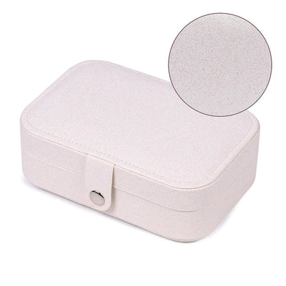 1 Piece Simple Style Solid Color Pu Leather Jewelry Boxes