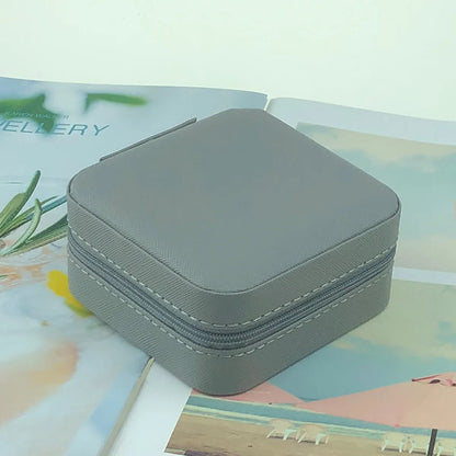 1 Piece Simple Style Solid Color Pu Leather Jewelry Boxes