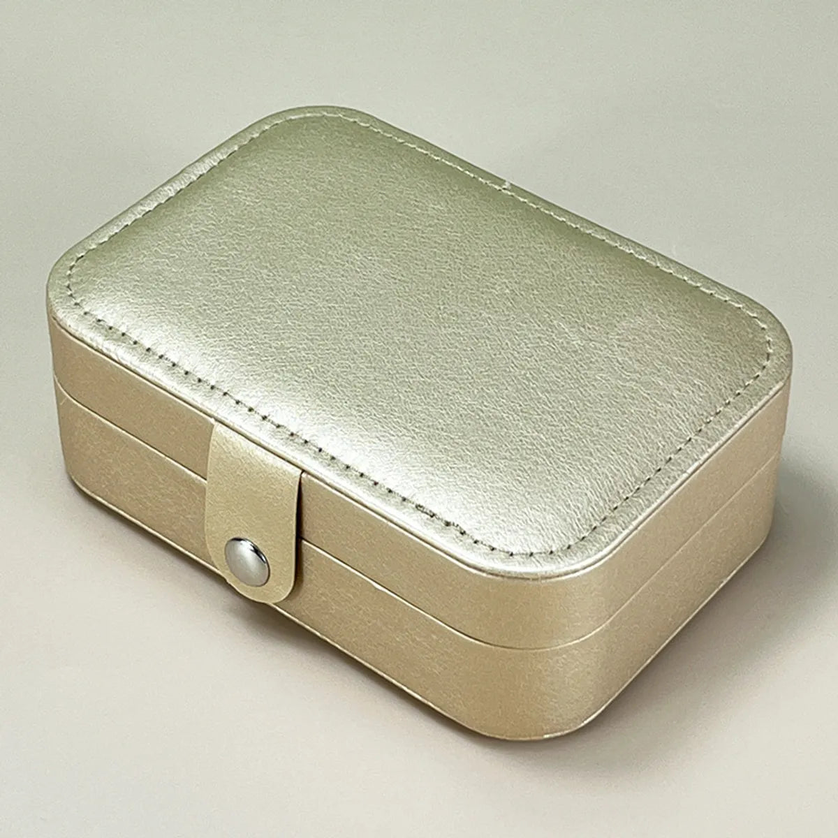 1 Piece Simple Style Solid Color Pu Leather Jewelry Boxes