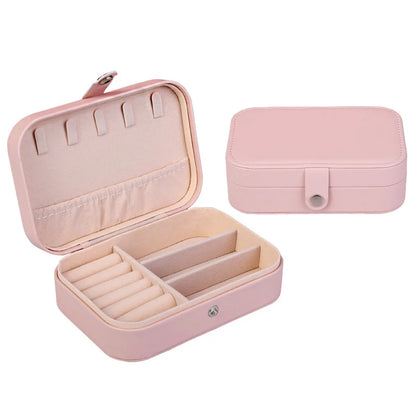 1 Piece Simple Style Solid Color Pu Leather Jewelry Boxes