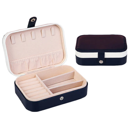 1 Piece Simple Style Solid Color Pu Leather Jewelry Boxes