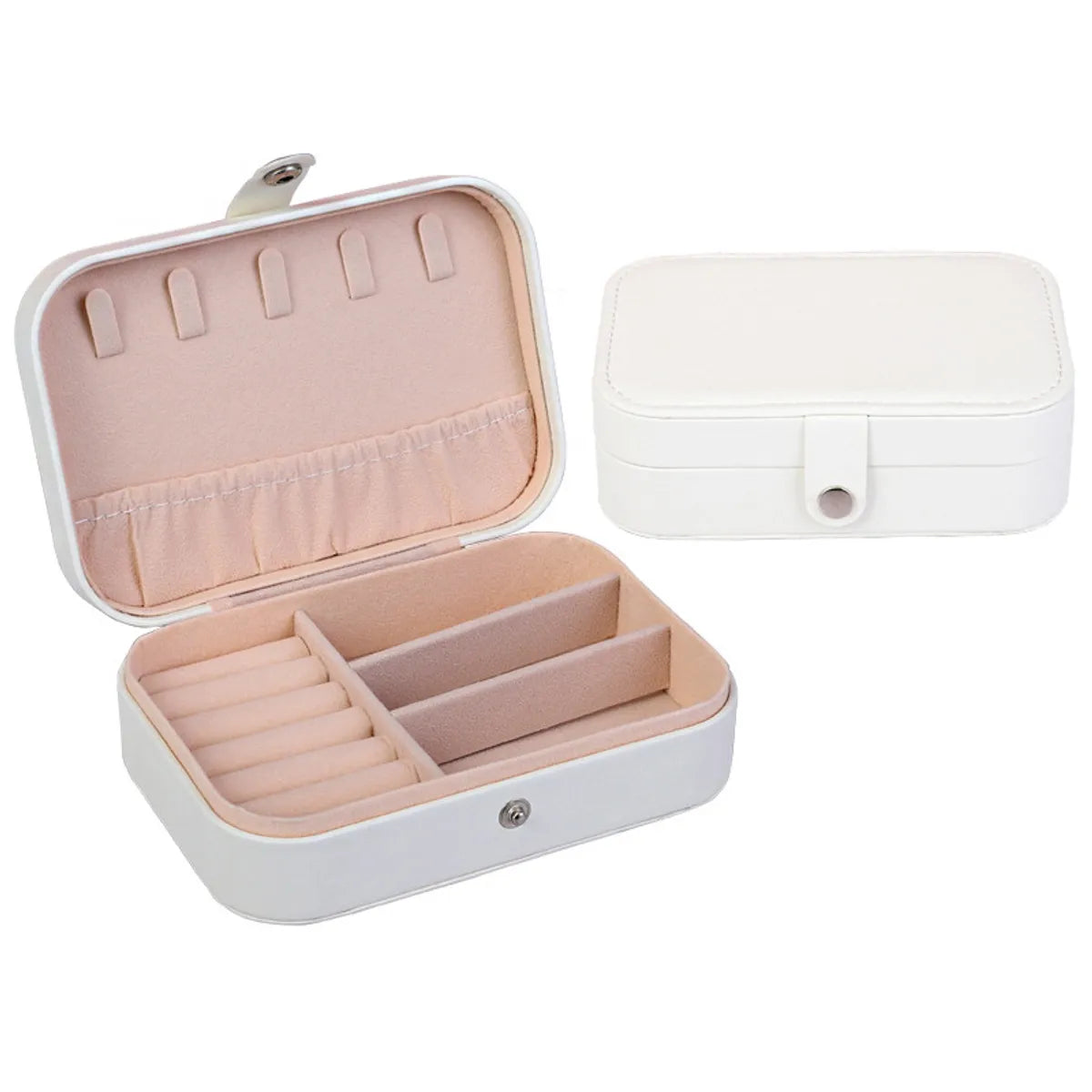 1 Piece Simple Style Solid Color Pu Leather Jewelry Boxes