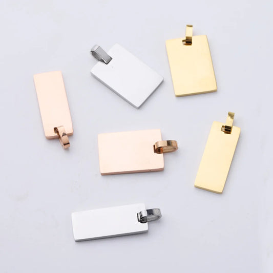 1 Piece Stainless Steel None 18K Gold Plated Rose Gold Plated Solid Color Polished Pendant