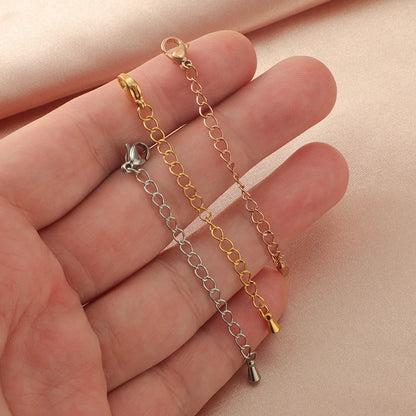 1 Piece Stainless Steel None 18K Gold Plated Solid Color Chain