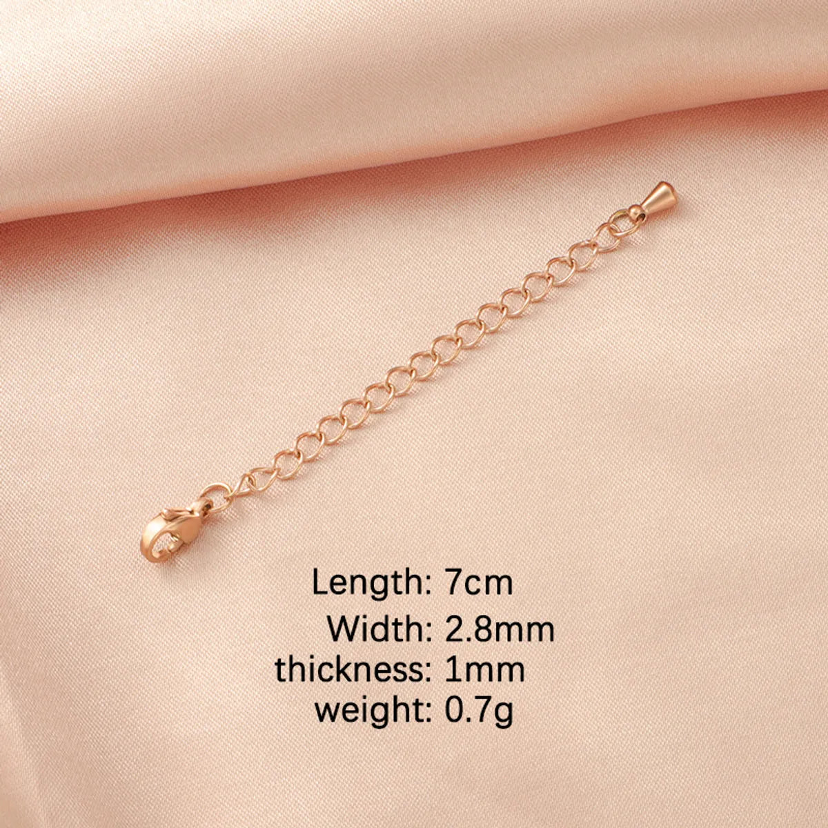 1 Piece Stainless Steel None 18K Gold Plated Solid Color Chain