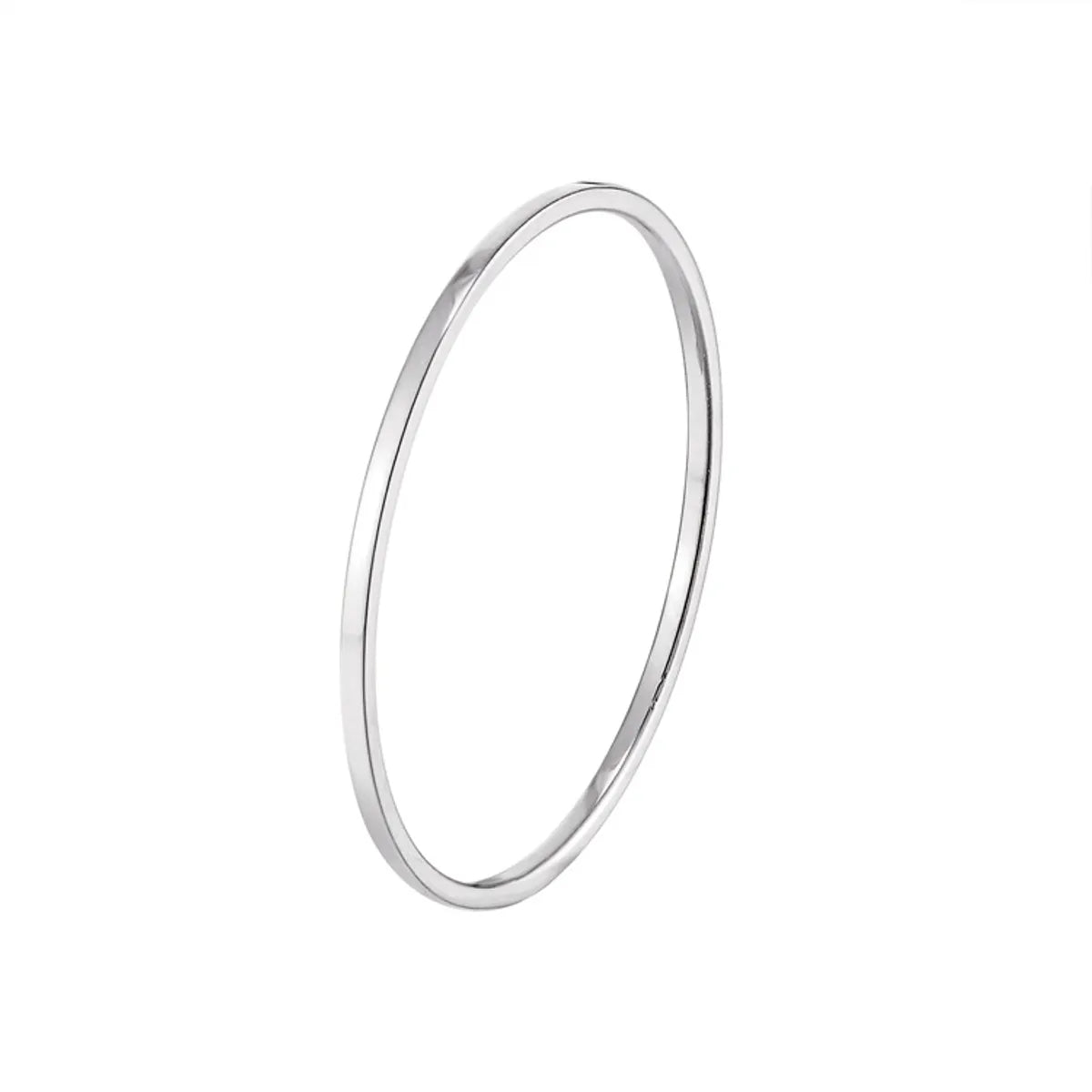 1 Piece Simple Style Solid Color Titanium Steel Plating Rings