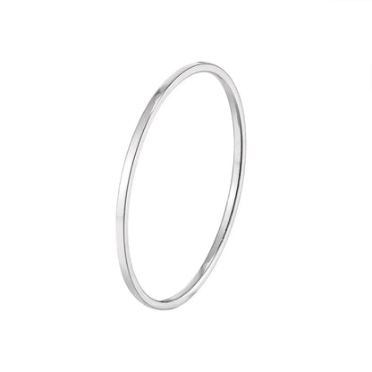 1 Piece Simple Style Solid Color Titanium Steel Plating Rings