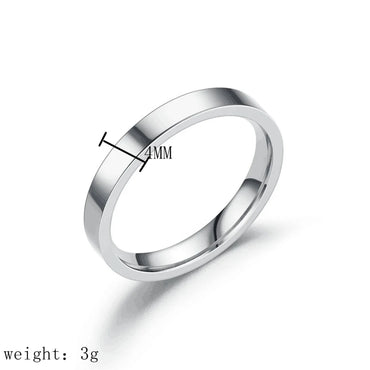 Wholesale Jewelry Simple Style Solid Color Titanium Steel Polishing Plating Rings