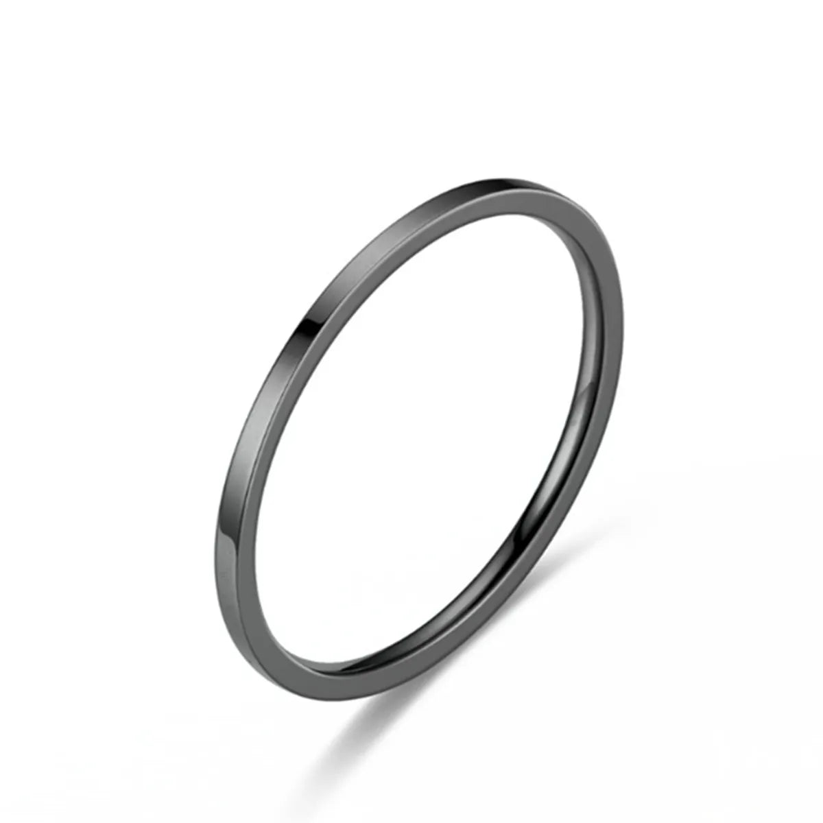 Wholesale Jewelry Simple Style Solid Color Titanium Steel 18K Gold Plated Polishing Rings