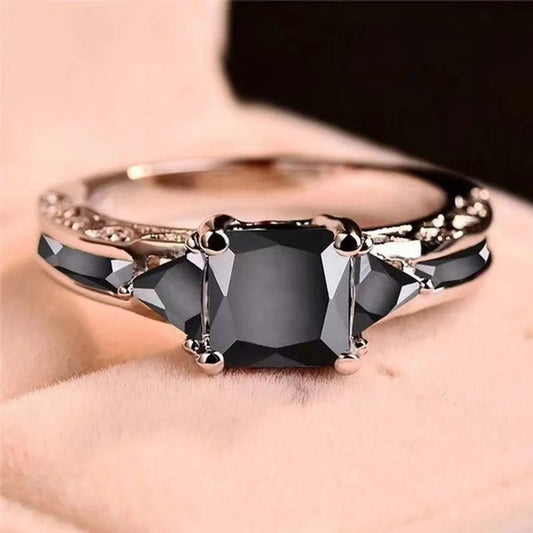 1 Piece Simple Style Square Alloy Inlay Rhinestones Women's Rings