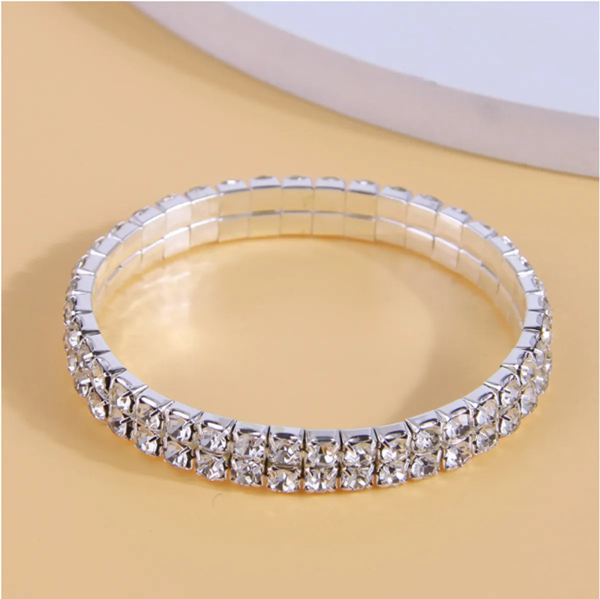 1 Piece Simple Style Square Ferroalloy Inlay Rhinestones Women'S Bracelets