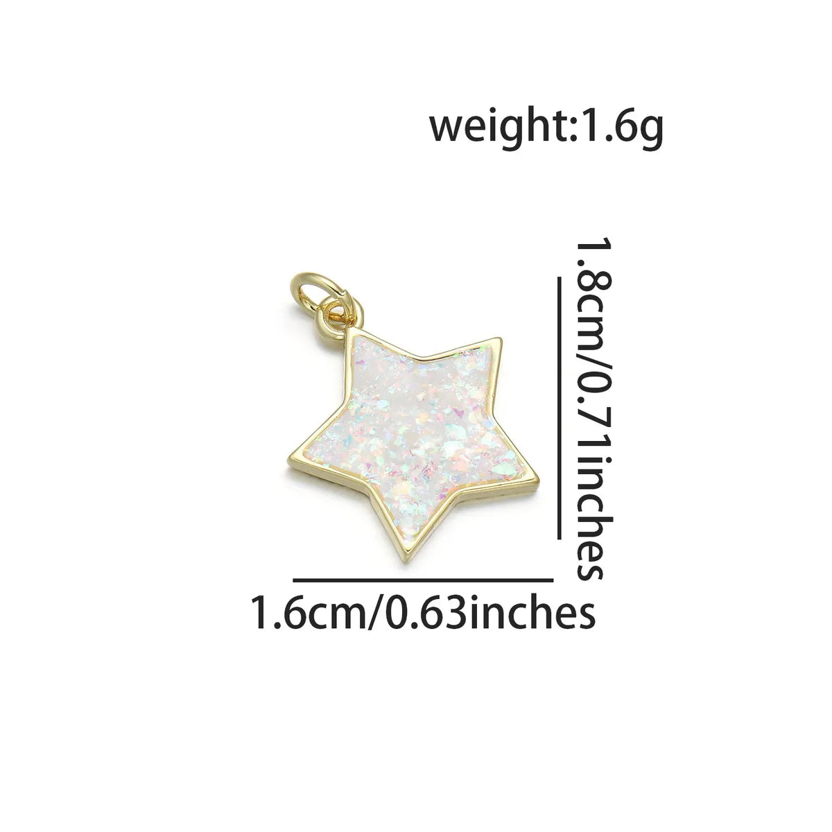 1 Piece Simple Style Star Moon Copper Pendant Jewelry Accessories