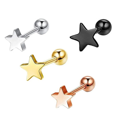 1 Piece Simple Style Star Stainless Steel Ear Studs