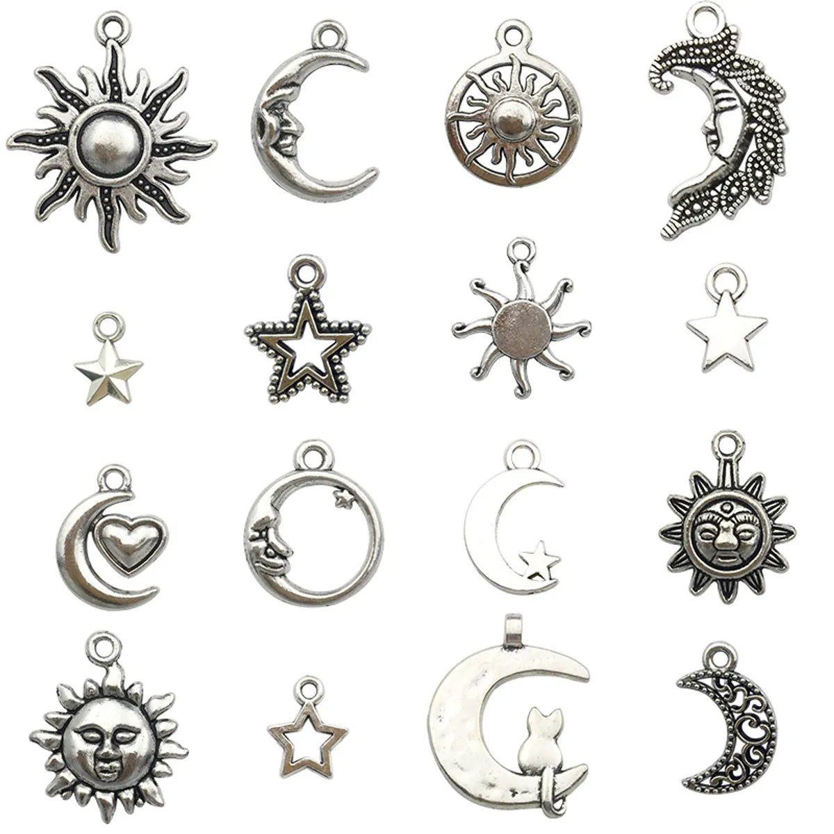 1 Piece Simple Style Sun Star Moon Alloy Plating Pendant Jewelry Accessories