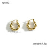 1 Piece Simple Style Waves Irregular 304 Stainless Steel 18K Gold Plated Earrings