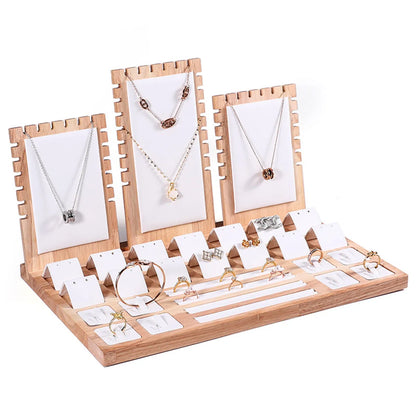 1 Piece Solid Wood Elegant Solid Color Jewelry Rack