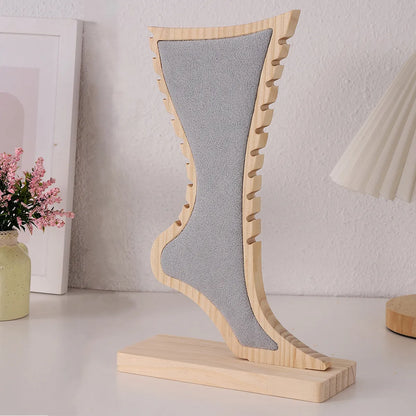 1 Piece Solid Wood IG Style Artistic Foot Jewelry Display Jewelry Rack