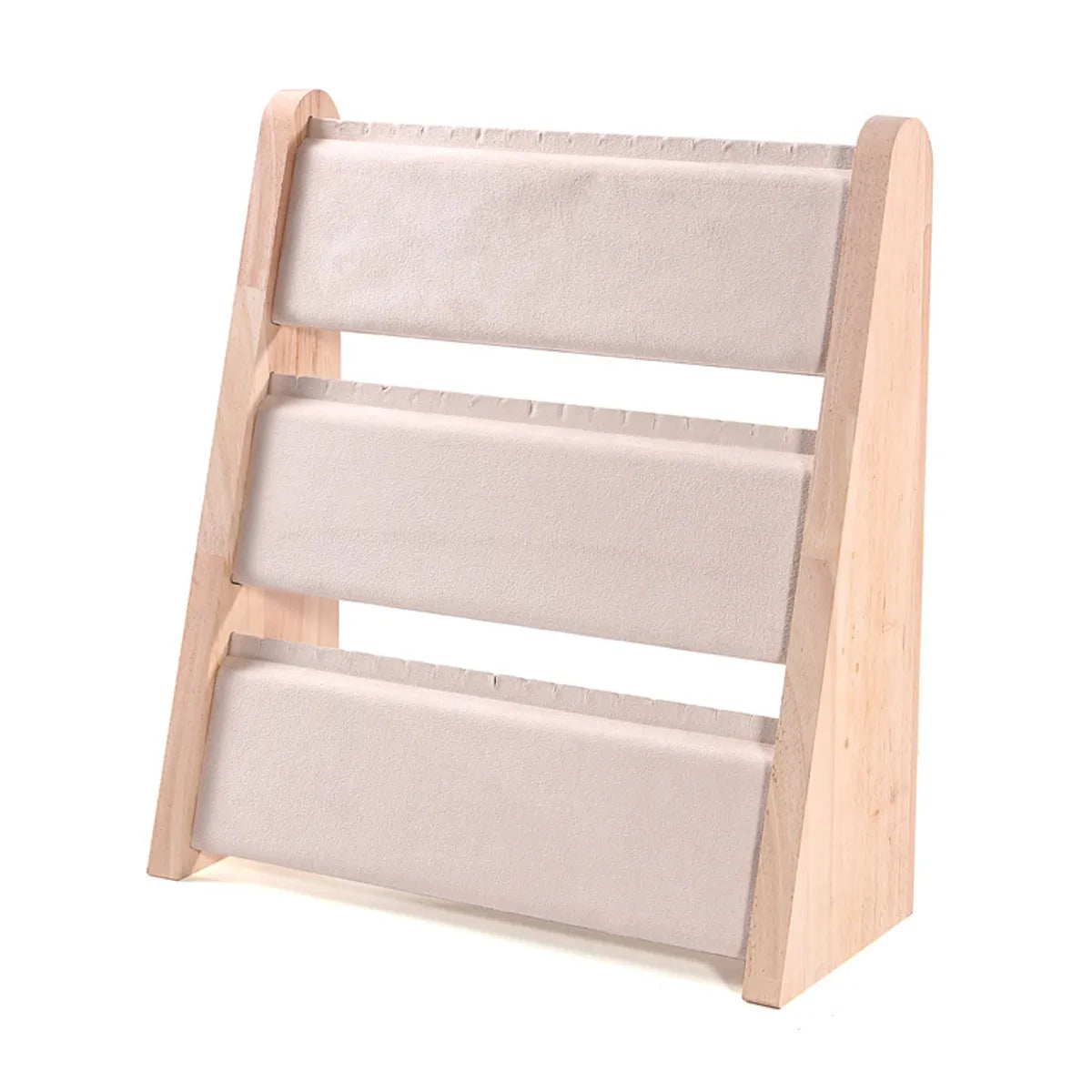 1 Piece Solid Wood Simple Style Classic Style Solid Color Jewelry Rack