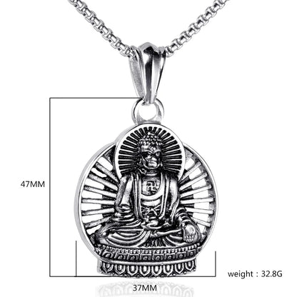 1 Piece Stainless Steel Buddha Polished Pendant Chain