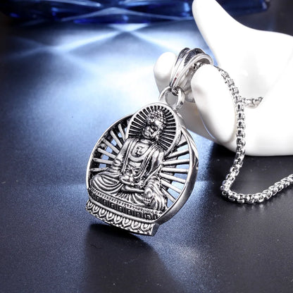 1 Piece Stainless Steel Buddha Polished Pendant Chain