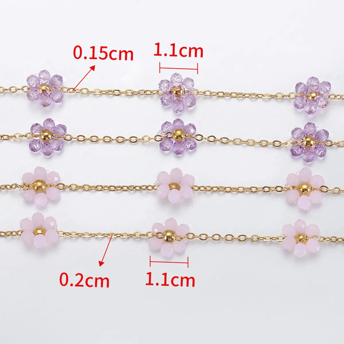 1 Piece Stainless Steel Flower Chain