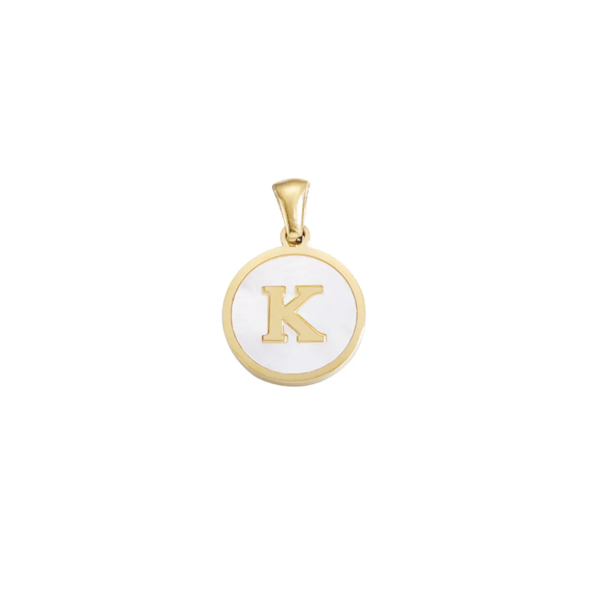 1 Piece Stainless Steel Gold Plated Letter Pendant