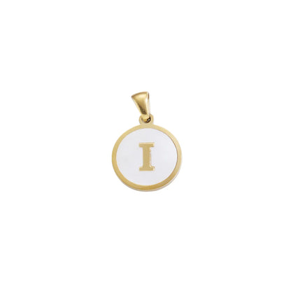 1 Piece Stainless Steel Gold Plated Letter Pendant