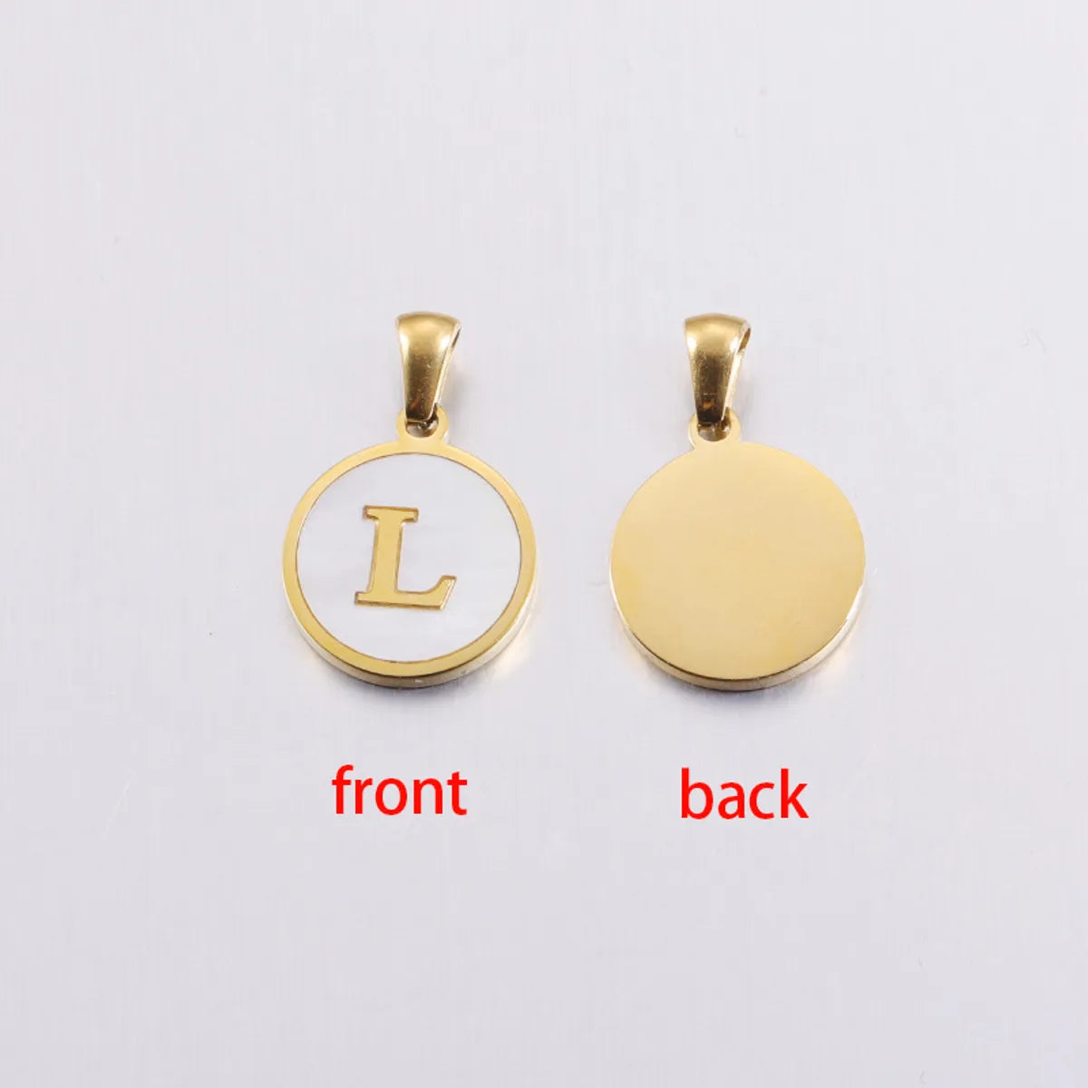 1 Piece Stainless Steel Gold Plated Letter Pendant