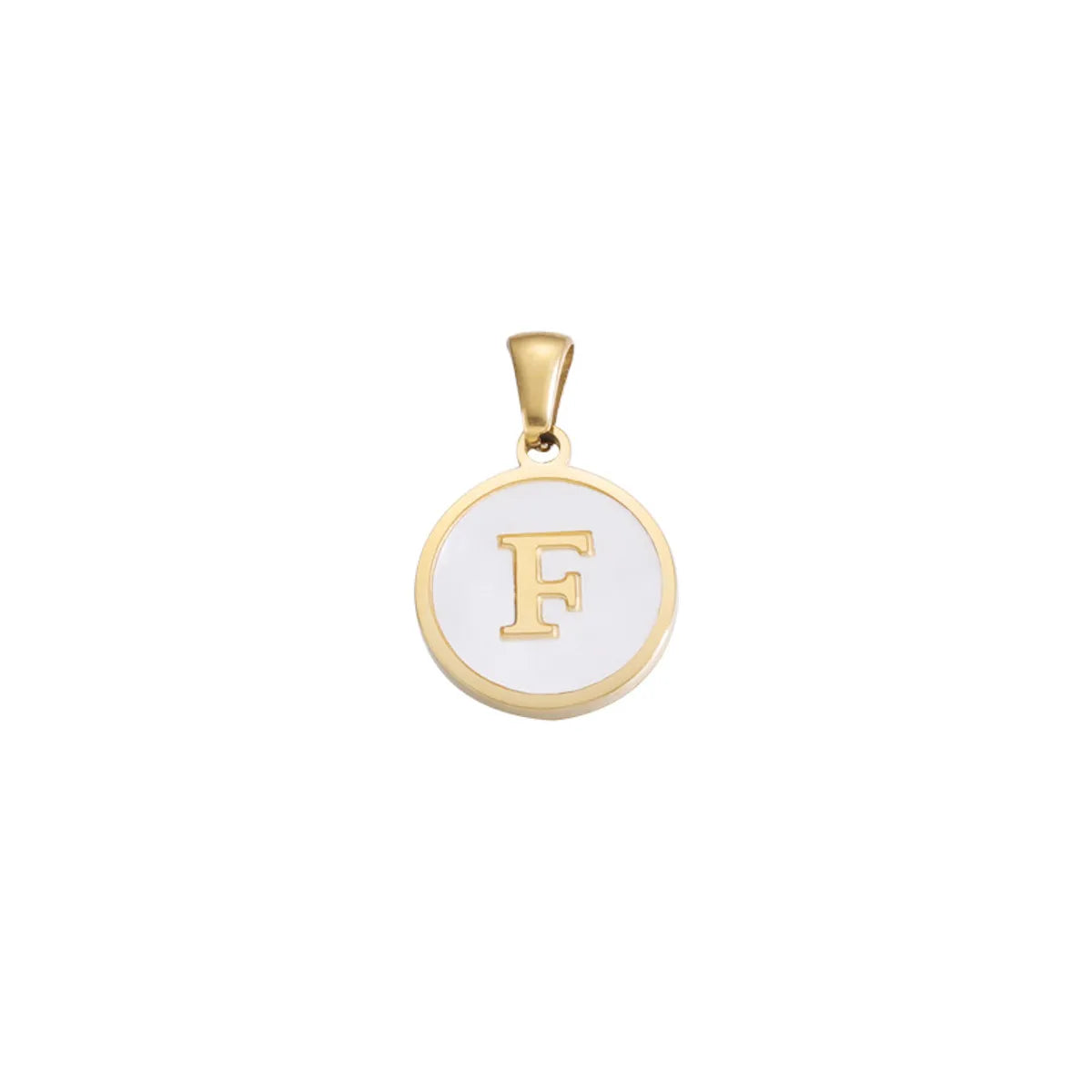 1 Piece Stainless Steel Gold Plated Letter Pendant